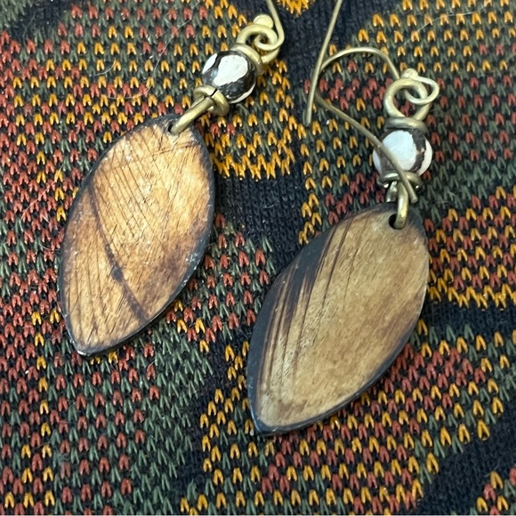 Wooden Boho Earrings - Picture 3 of 4